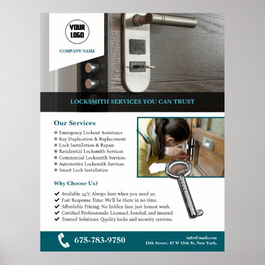 Locksmiths Services Custom Poster (Vorne)