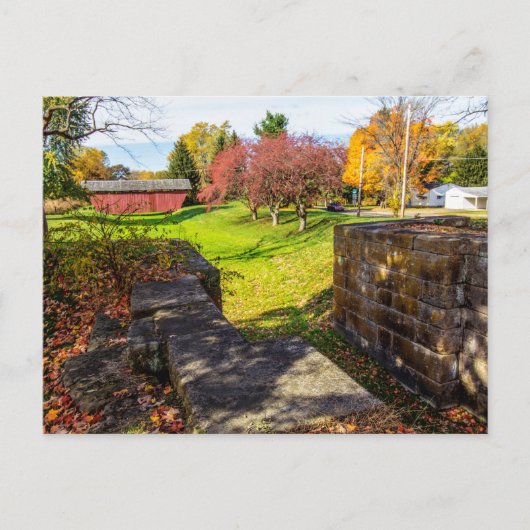 Lockville Canal Park im Herbst, Carroll, Ohio Postkarte (Vorderseite)