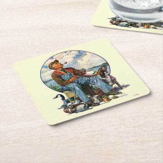 Lockvögel Rechteckiger Pappuntersetzer (angewinkelt)