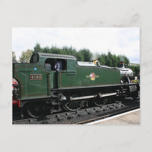 Loco 4160 at Bishops Lydeard Station, Somerset Postkarte (Vorderseite)