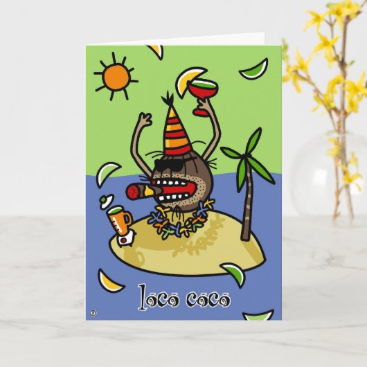 Loco-Cocos Karte (Gelbe Blume)
