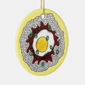 Loco Moco Hawaiian Cuisine Food Rice Hamburger Ei Keramik Ornament (Rechts)