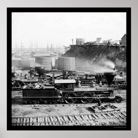 Locomot of the US Military Railroad, VA 1865 Poster (Vorne)