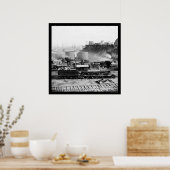 Locomot of the US Military Railroad, VA 1865 Poster (Küche)