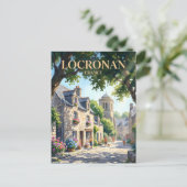Locronan Frankreich Postkarte (Stehend Vorderseite)