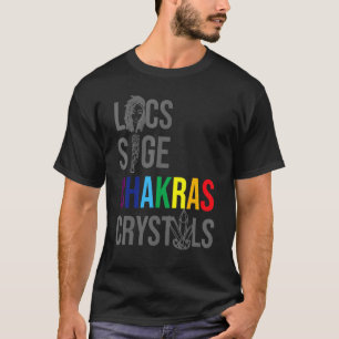 Locs Sage Chakras Crystals Black History Monat dan T-Shirt