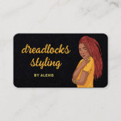 Loctician Dreadlocks Styling Visitenkarte (Vorderseite)