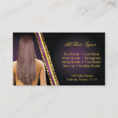 Loctician Hair Braider Salon Braids Visitenkarte (Rückseite)