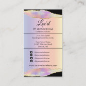 Loctitian & Loc Stylist Beauty Salon Rainbow Holo Visitenkarte (Rückseite)