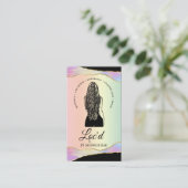 Loctitian & Loc Stylist Beauty Salon Rainbow Holo Visitenkarte (Stehend Vorderseite)