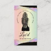 Loctitian & Loc Stylist Beauty Salon Rainbow Holo Visitenkarte (Vorderseite)