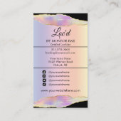 Loctitian & Loc Stylist Beauty Salon Rainbow Holo Visitenkarte (Rückseite)