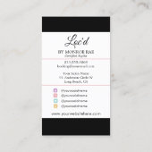 Loctitian & Stylist Locanda Beauty Salon Visitenkarte (Rückseite)