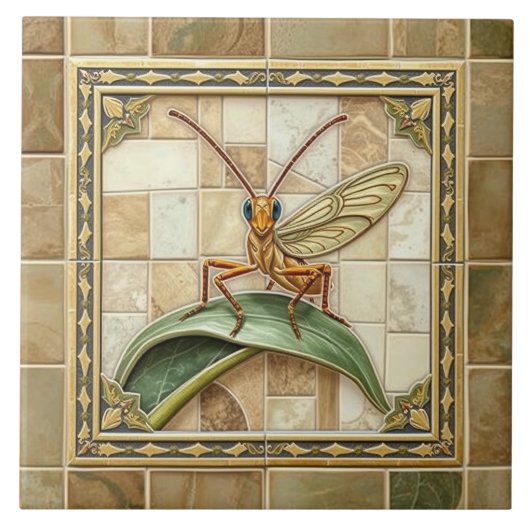 Locust - Kunst und Keramik Fliese (Vorderseite)
