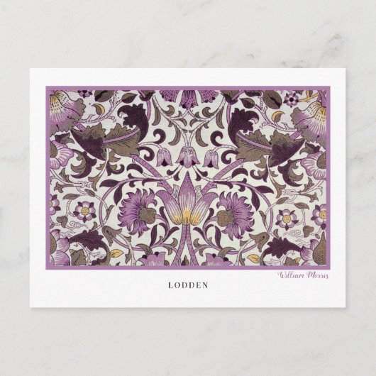 Lodden Floral Pattern William Morris Postcard Postkarte (Vorderseite)