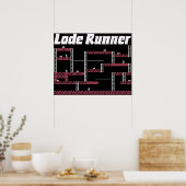 Lode Runner Video Game Retrothema Poster (Küche)