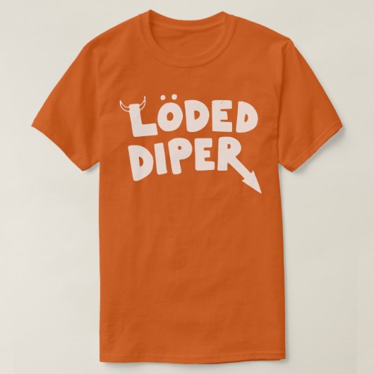 Loded Diper leicht bedrängt T-Shirt (Design vorne)