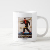 Loden Ski Kleider Skifahren Werbeplakat Jumbo-Tasse (Rechts)