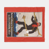 Loden Ski kleidet Skifahren-Anzeige-Plakat Fleecedecke (Vorderseite (Horizontal))