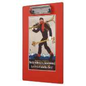 Loden Ski kleidet Skifahren-Anzeige-Plakat Klemmbrett (Links)