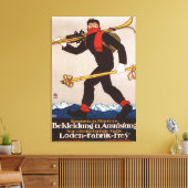 Loden Ski Kleidung Skiwerbung Poster Leinwanddruck (Insitu (Wohnzimmer))