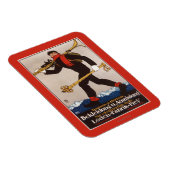 Loden Ski Kleidung Skiwerbung Poster Magnet (Rechte Seite)