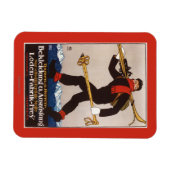 Loden Ski Kleidung Skiwerbung Poster Magnet (Horizontal)