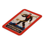 Loden Ski Kleidung Skiwerbung Poster Magnet (Linke Seite)