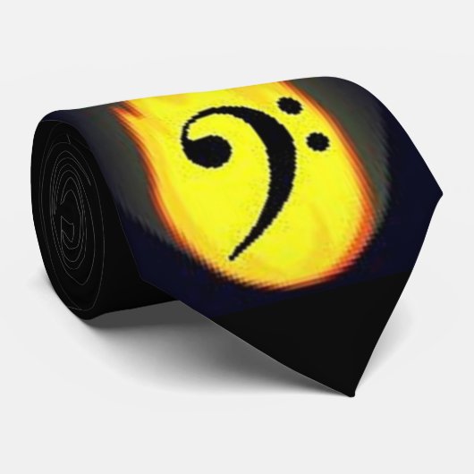 Lodernde Bassschlüssel-Krawatte Krawatte (Gerollt)