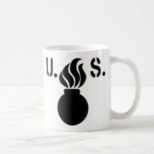 "Lodernde Bomben-" Logo-Kaffee-Tasse US Kaffeetasse