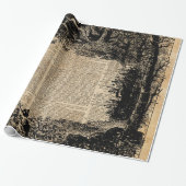 Lodernde bunte Feder-Wörterbuch-Buch-Collage Geschenkpapier (Ungerollt)