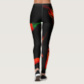 Lodernde Chili-Paprikaschoten Leggings (Rückseite)