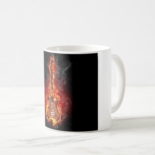 Lodernde Felsengitarre Kaffeetasse (VorderseiteRechts)