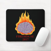 Lodernde Gehirn-Mausunterlage Mousepad (Mit Mouse)