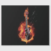 Lodernde Gitarre Geschenkpapier (Flach)