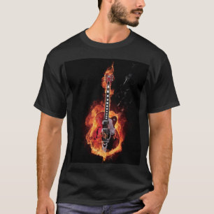 Lodernde Gitarre T-Shirt