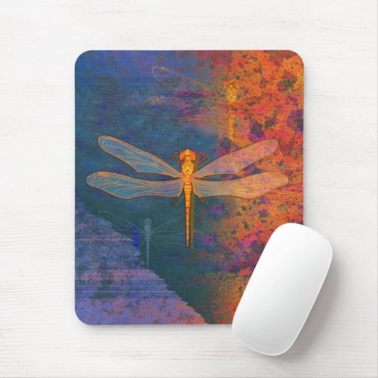 Lodernde Libelle Mousepad (Mit Mouse)