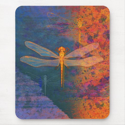 Lodernde Libelle Mousepad (Vorne)