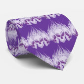 Lodernde lila Schädel Krawatte (Gerollt)