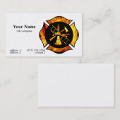 Lodernde Malteserkreuz-Visitenkarte 2 Visitenkarte (Vorne/Hinten)