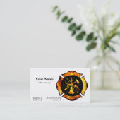 Lodernde Malteserkreuz-Visitenkarte 2 Visitenkarte (Stehend Vorderseite)