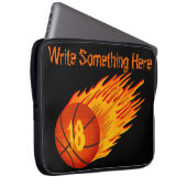 Lodernde personalisierte Basketball-Laptop-Hülse Laptopschutzhülle (Vorne Rechts)