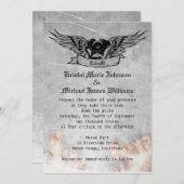 Lodernde Radfahrer-Hochzeit Einladung (Vorne/Hinten)