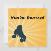 Lodernde Rollen-Skaten-Geburtstags-Party Einladung (Rückseite)