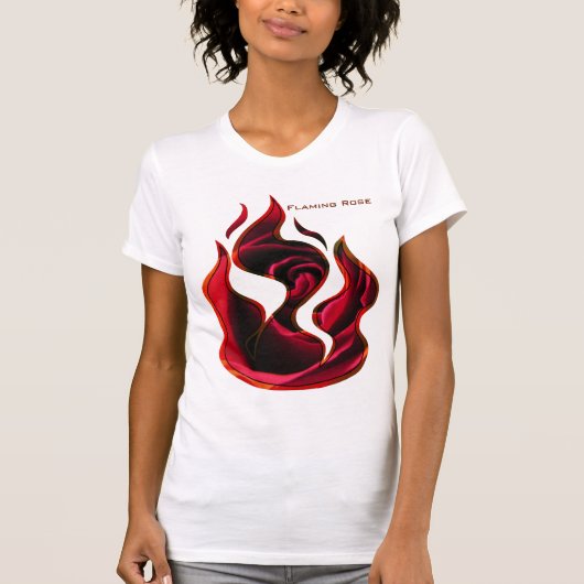 Lodernde Rose T-Shirt (Vorderseite)