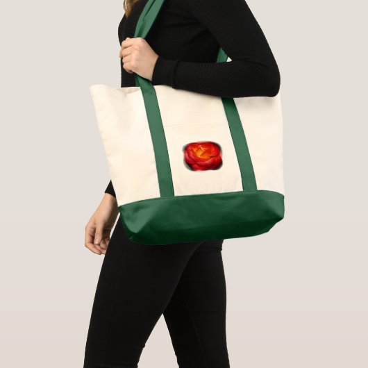 Lodernde Rosen-Tasche Tragetasche (Vorderseite (Produkt))