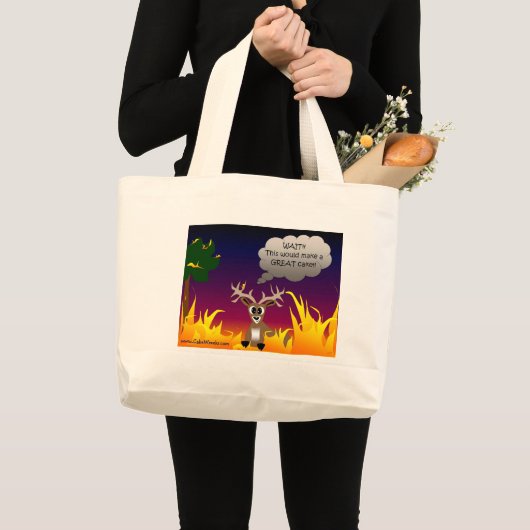 Lodernde Rotwild-Tasche Jumbo Stoffbeutel (Vorderseite (Produkt))