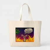Lodernde Rotwild-Tasche Jumbo Stoffbeutel (Vorne)