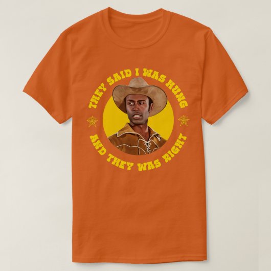 Lodernde Sättel Sheriff Bart Hung T-Shirt (Design vorne)