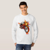 Lodernde Schädel-Chopper-Strickjacke T-Shirt (Vorne ganz)